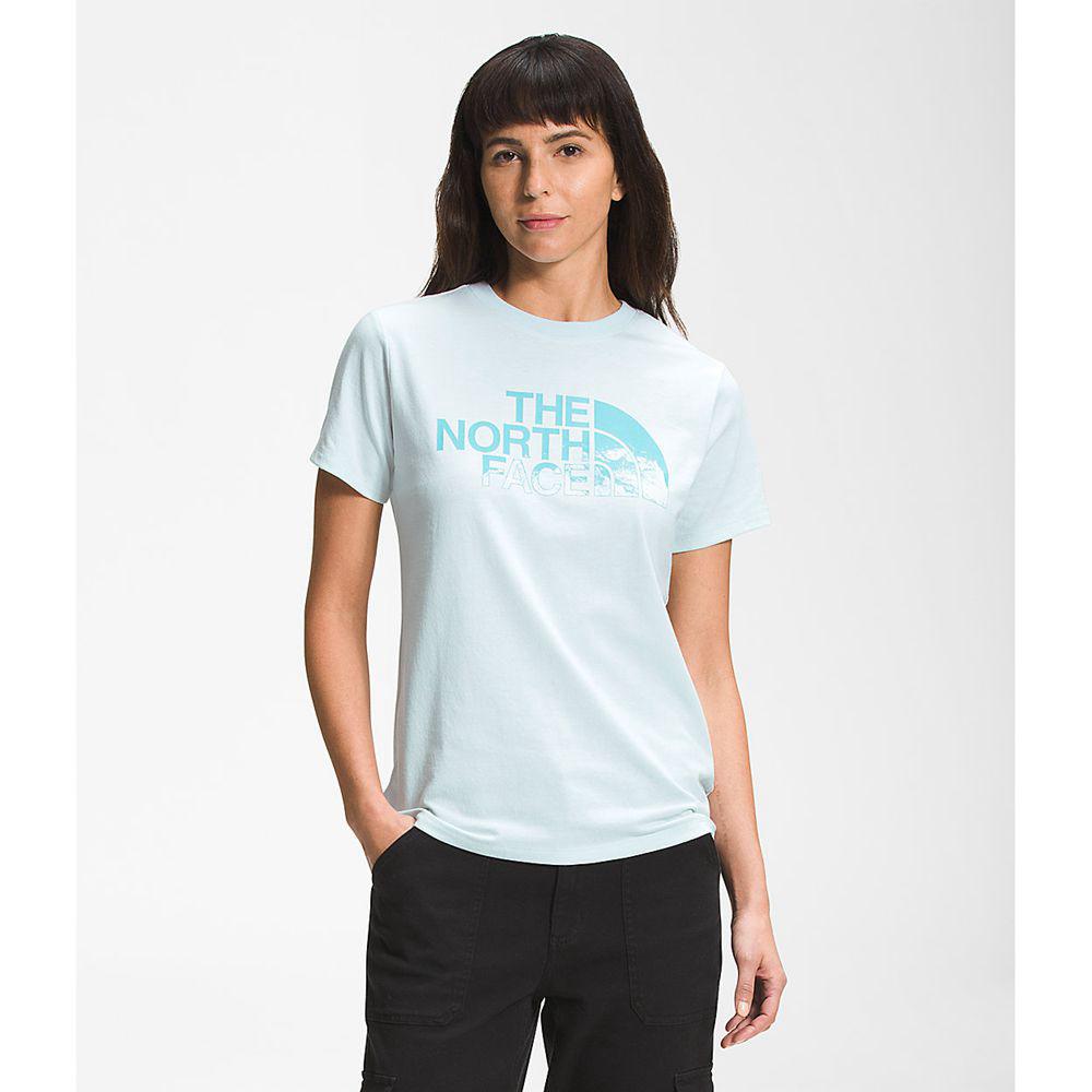 The North Face Κοντό Μανίκι Logo Play Γυναικεια T Shirt - Μπλε (VXTY39250)